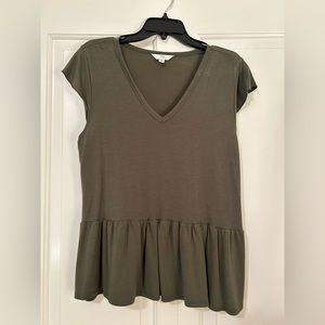 Time and Tru army green top